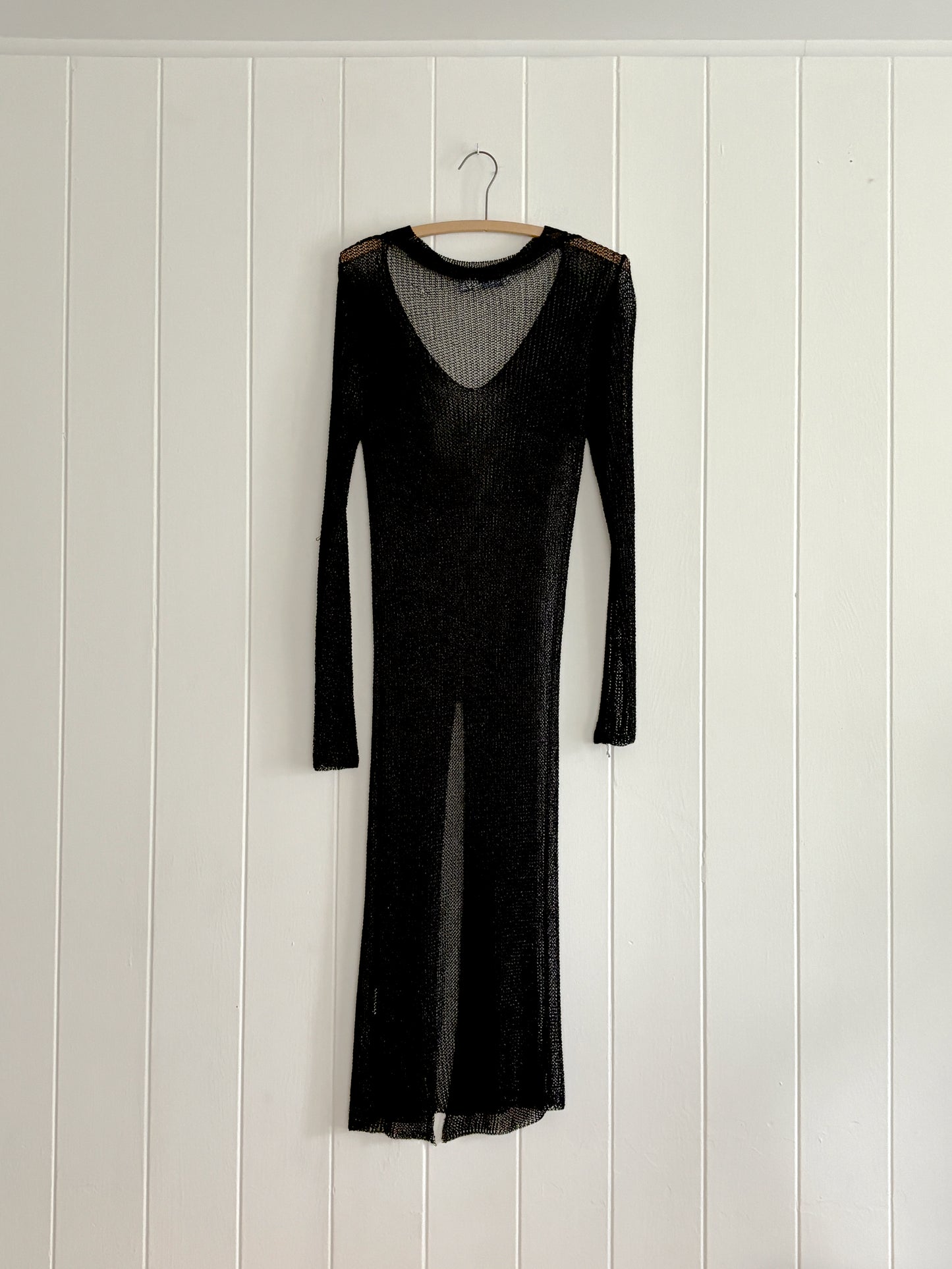 Black Slink-Knit Dress