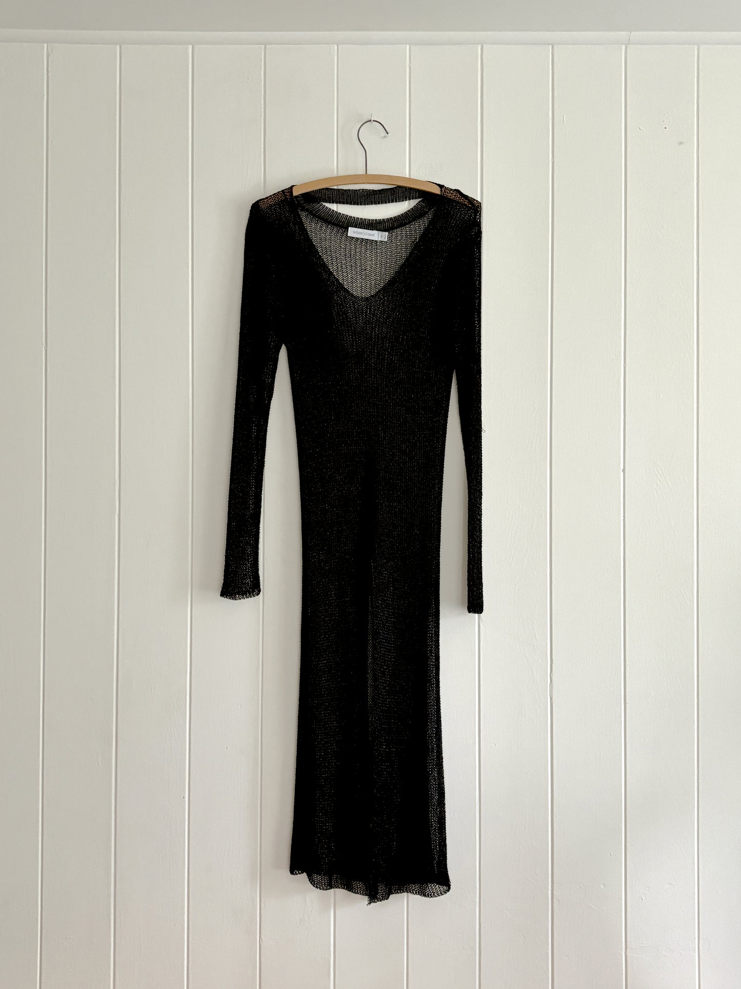 Black Slink-Knit Dress