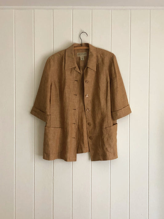 Cinnamon Linen Chore Jacket