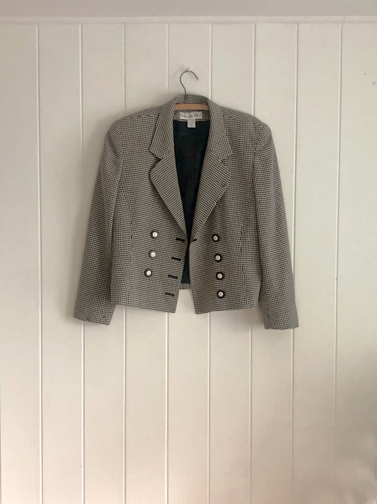 Vintage Christian Dior Cropped Double Breasted Blazer