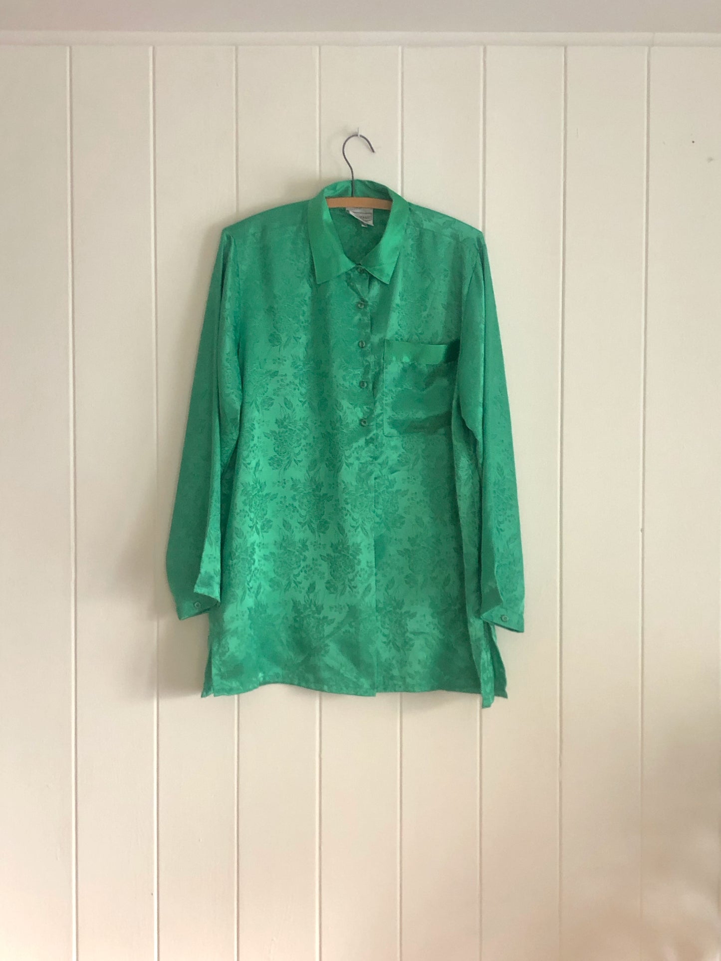 Mint Silk Effect Top