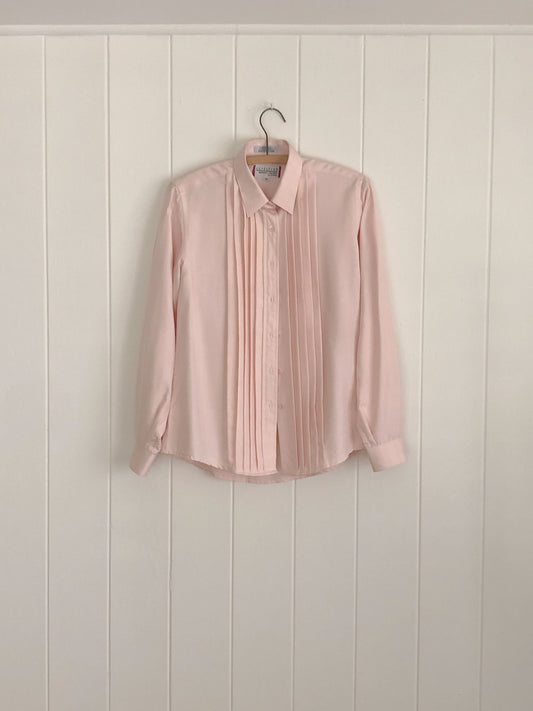 Guava Silk Tuxedo Button-up