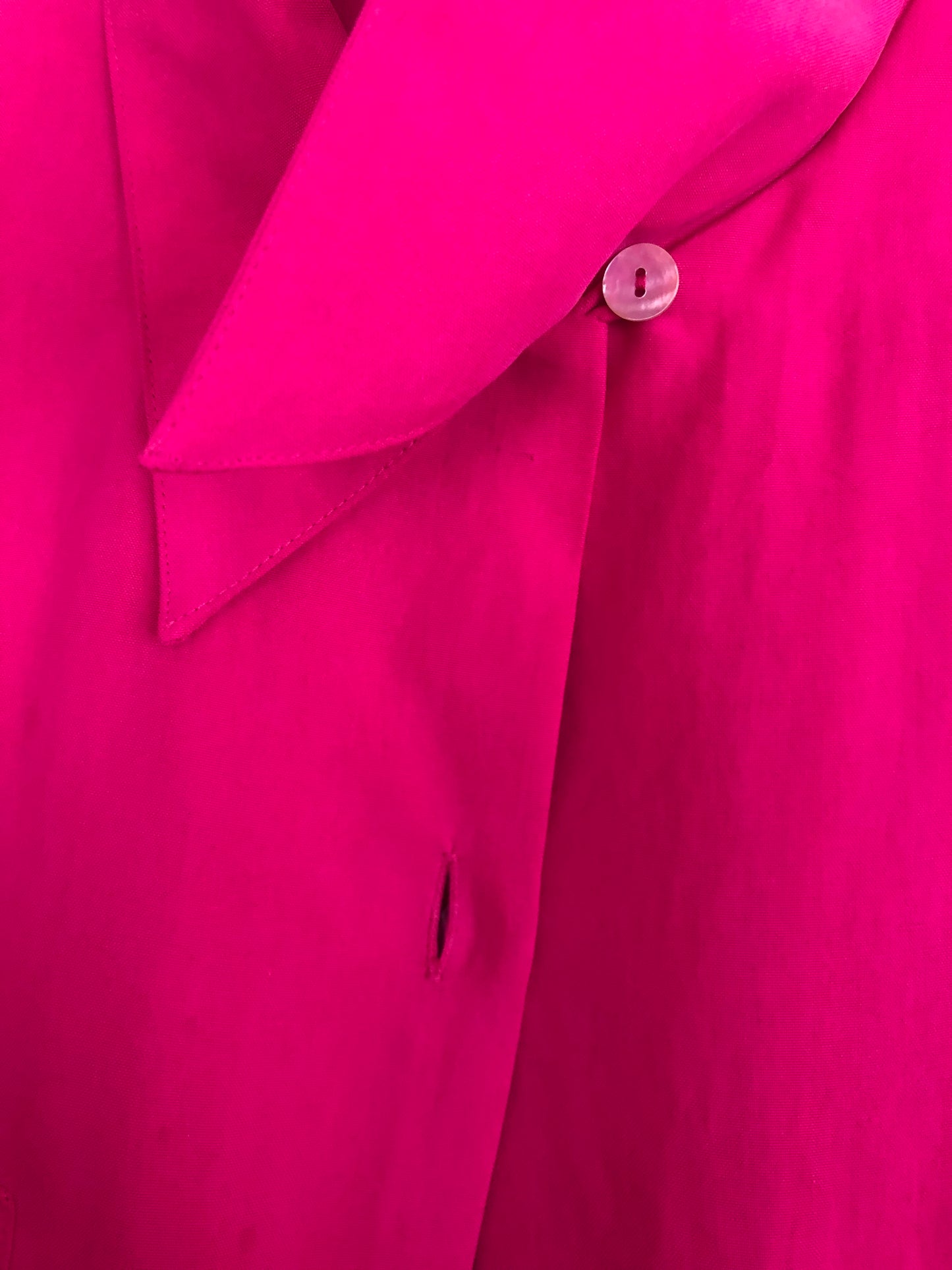 Dragonfruit Silk Button-Up