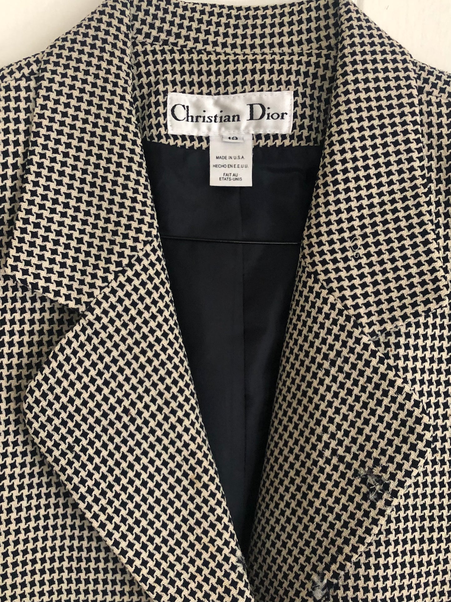 Vintage Christian Dior Cropped Double Breasted Blazer