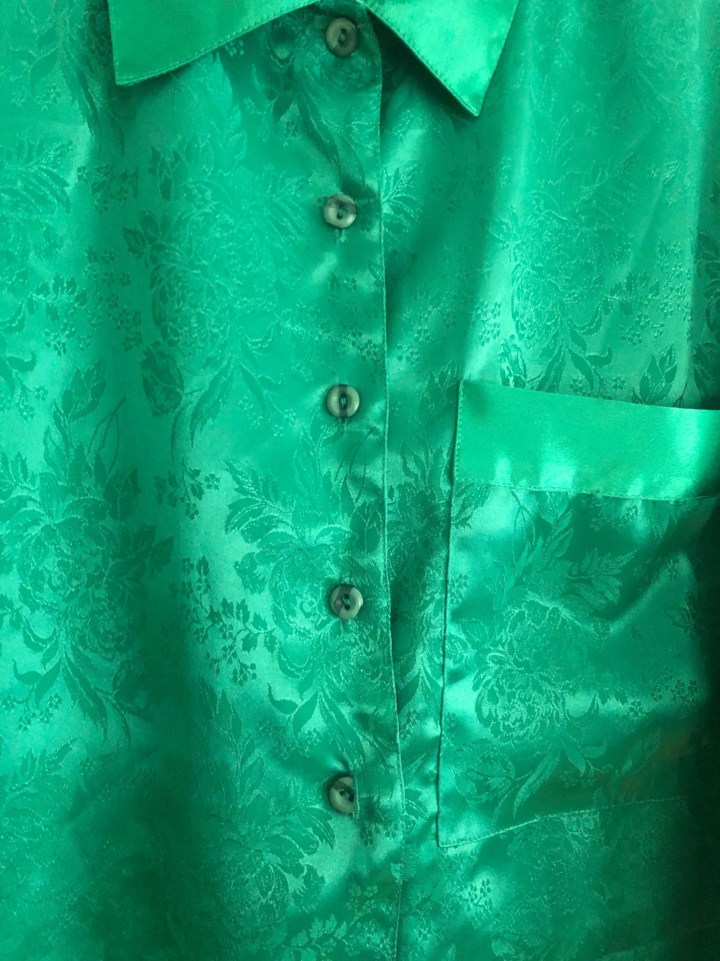 Mint Silk Effect Top