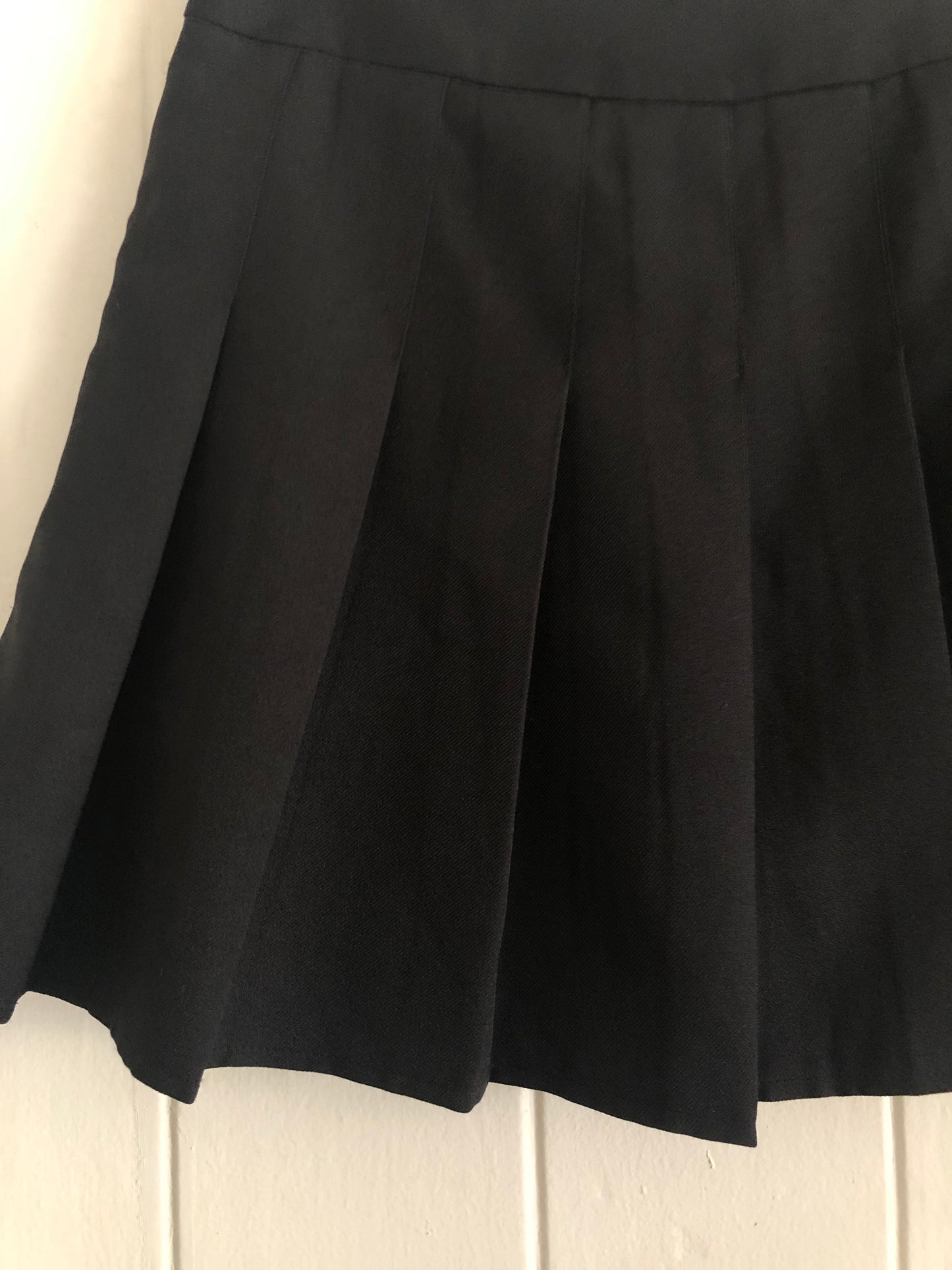 Choco Black Pleated Mini Skirt