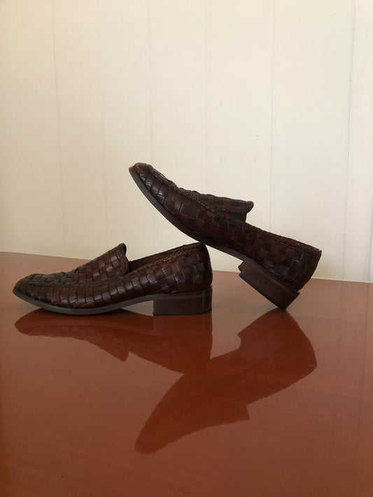 Leather Woven Loafers