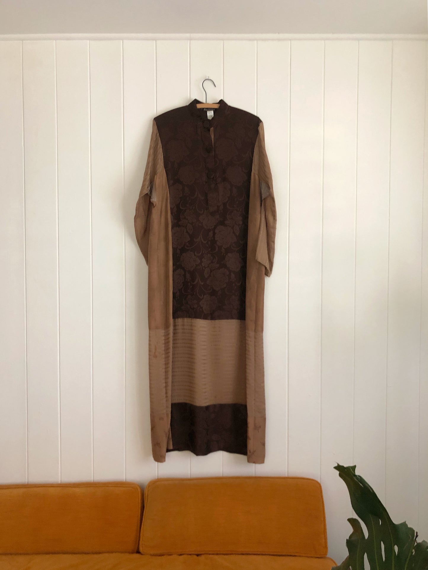 Kukui Nut Silk Paneled Tunic Dress