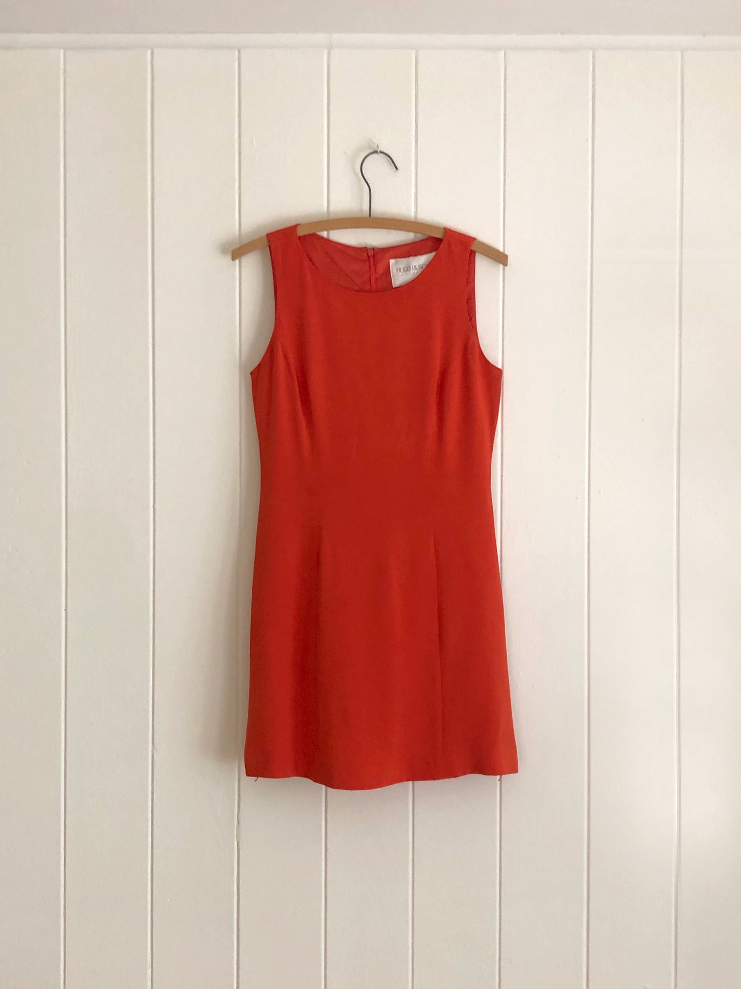 Papaya Silk Sleeveless Dress