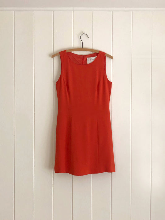 Papaya Silk Sleeveless Dress