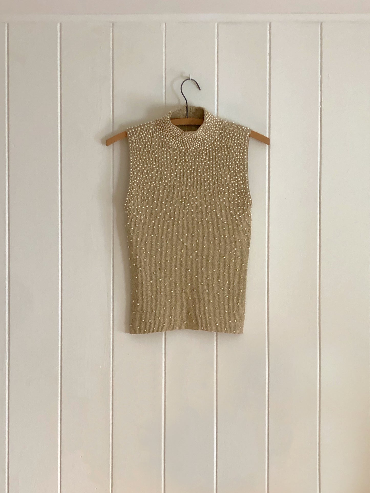 Pearl Tapioca Mock Neck Top