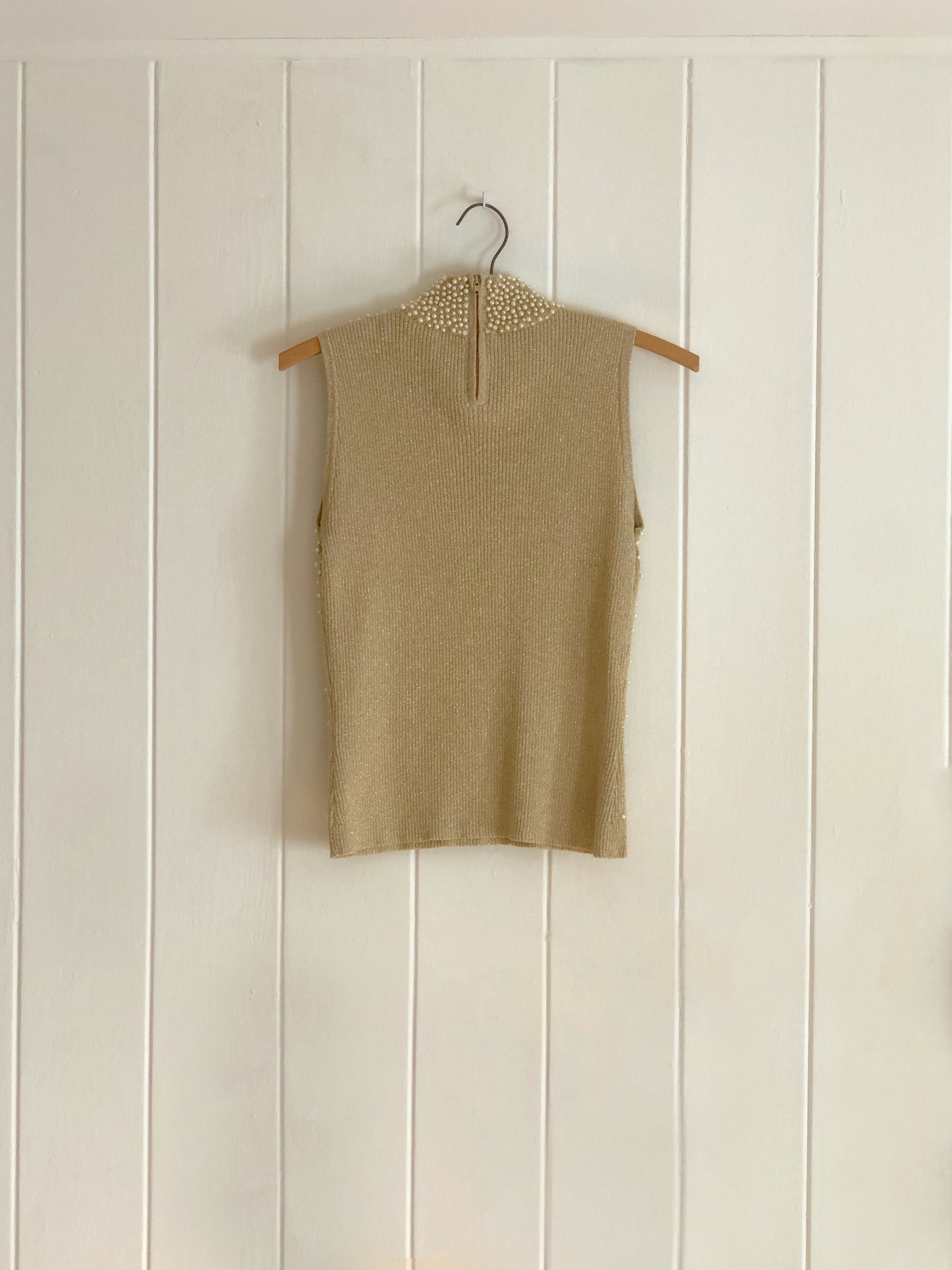 Pearl Tapioca Mock Neck Top