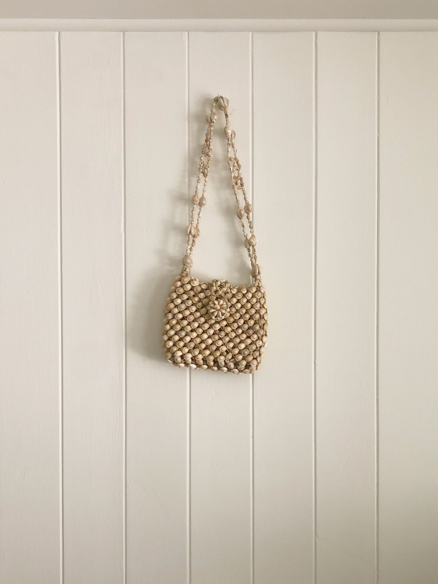 Shell encrusted shoulder bag