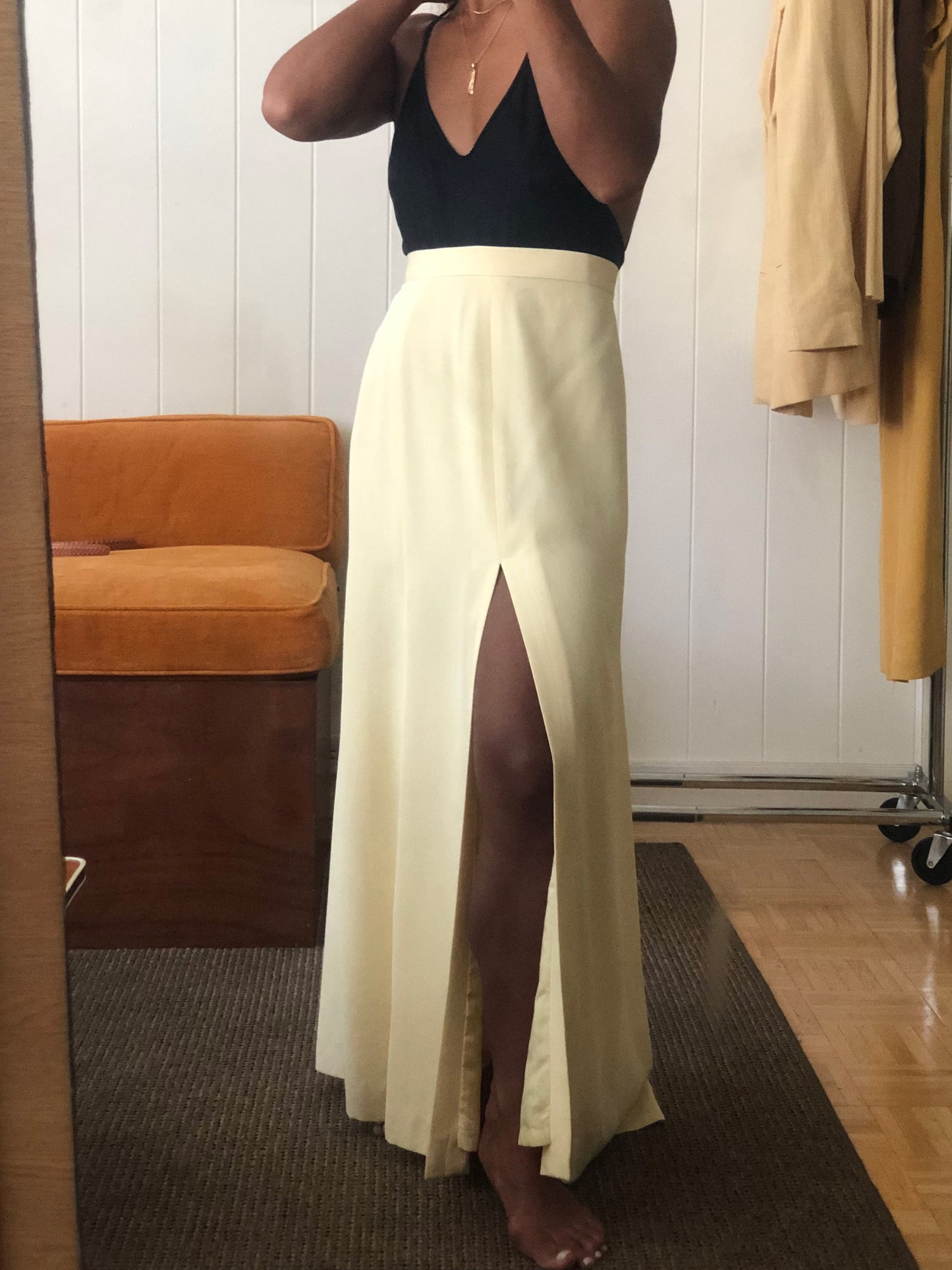 Silk Butter Creme Skirt